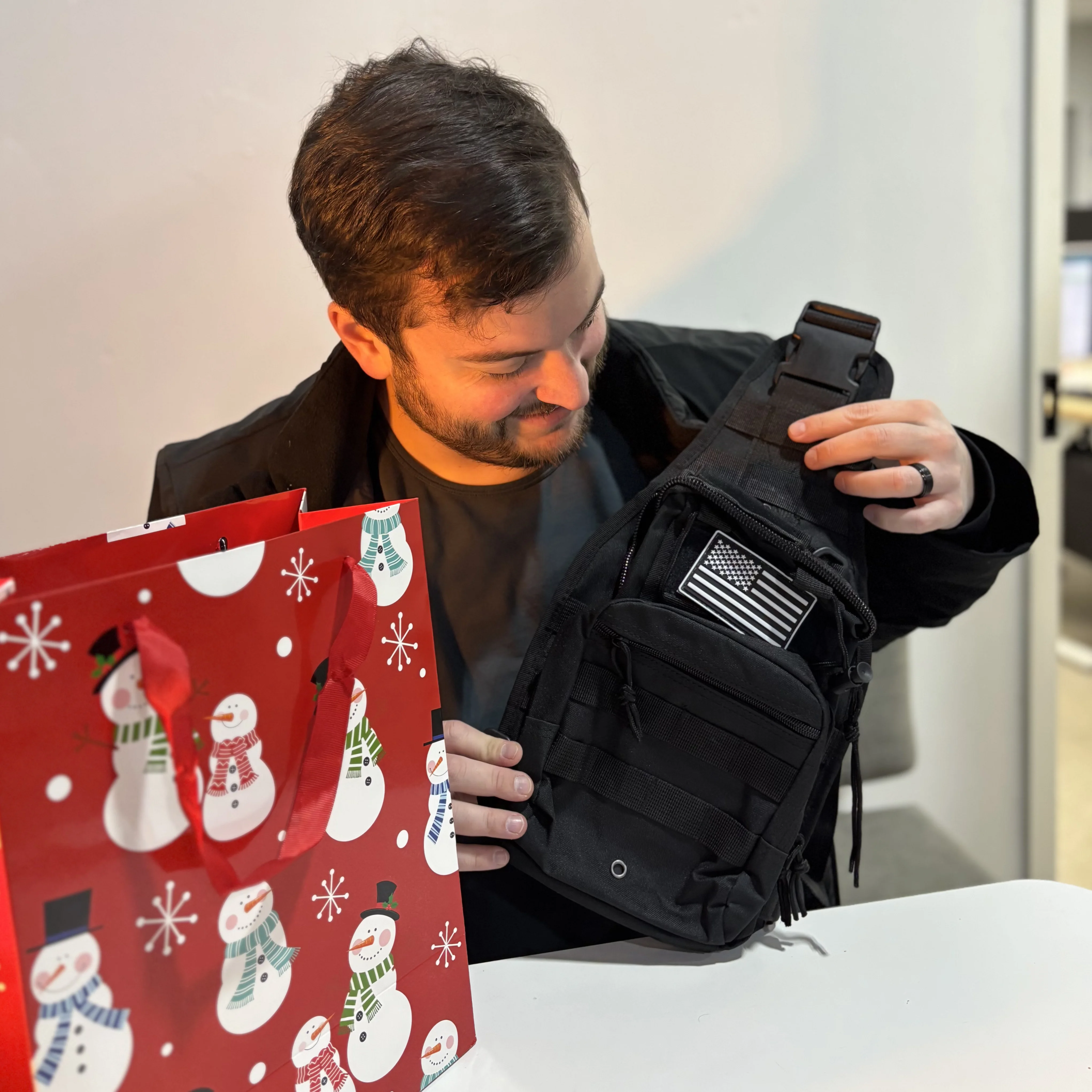 Tactical Shoulder Bag in use